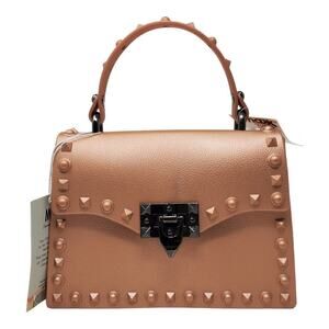 Most Wanted Usa Studded Jelly HandBag In Metallic Rose Gold Purse NEW WITH TAG